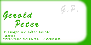 gerold peter business card
